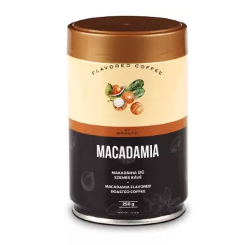   Macadámdió ízesítésű pörkölt szemes kávé díszdobozban 250g