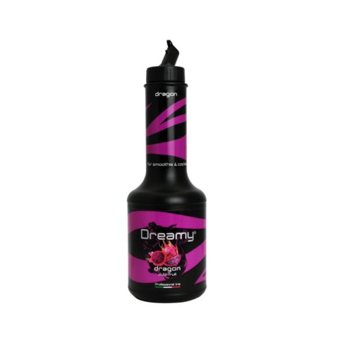 Dreamy sárkánygyümölcs dragon fruit gyümölcspüré limonádéhoz koktélokhoz és mocktail italokhoz