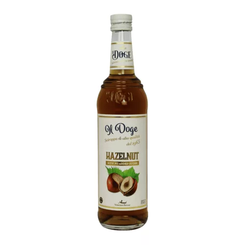Cukormentes mogyoró szirup 0,7 l Il Doge limonádéhoz, koktélokhoz és kávéhoz