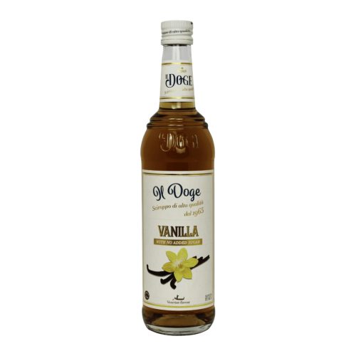 Cukormentes vanília szirup 0,7 l Il Doge limonádéhoz, koktélokhoz és kávéhoz