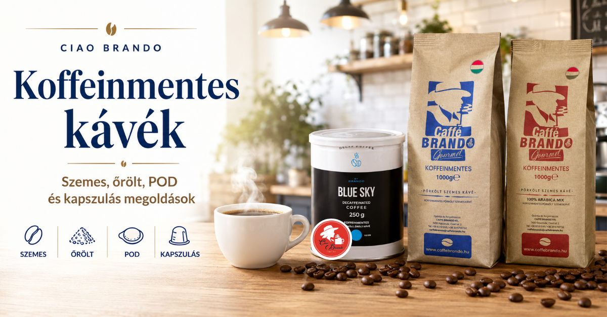 Koffeinmentes kávék – szemes, őrölt, POD és kapszulás megoldások koffein nélkül